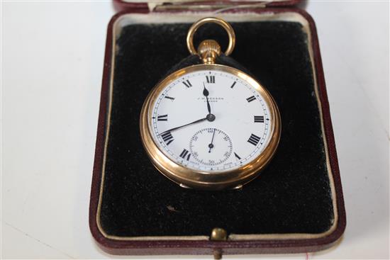 9ct gold Benson pocket watch, boxed